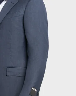 Blue Twill Multi Season Wool Suit