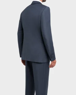 Blue Twill Multi Season Wool Suit