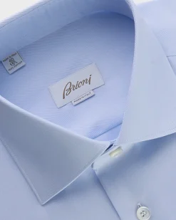Blue Ventiquattro Cotton Twill French Cuff Shirt