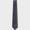Blue White And Grey Square Pattern Tie