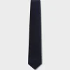Blue With Brown Circular Paisley Pattern Silk Tie
