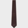 Brown And Navy Silk Gauze Tie