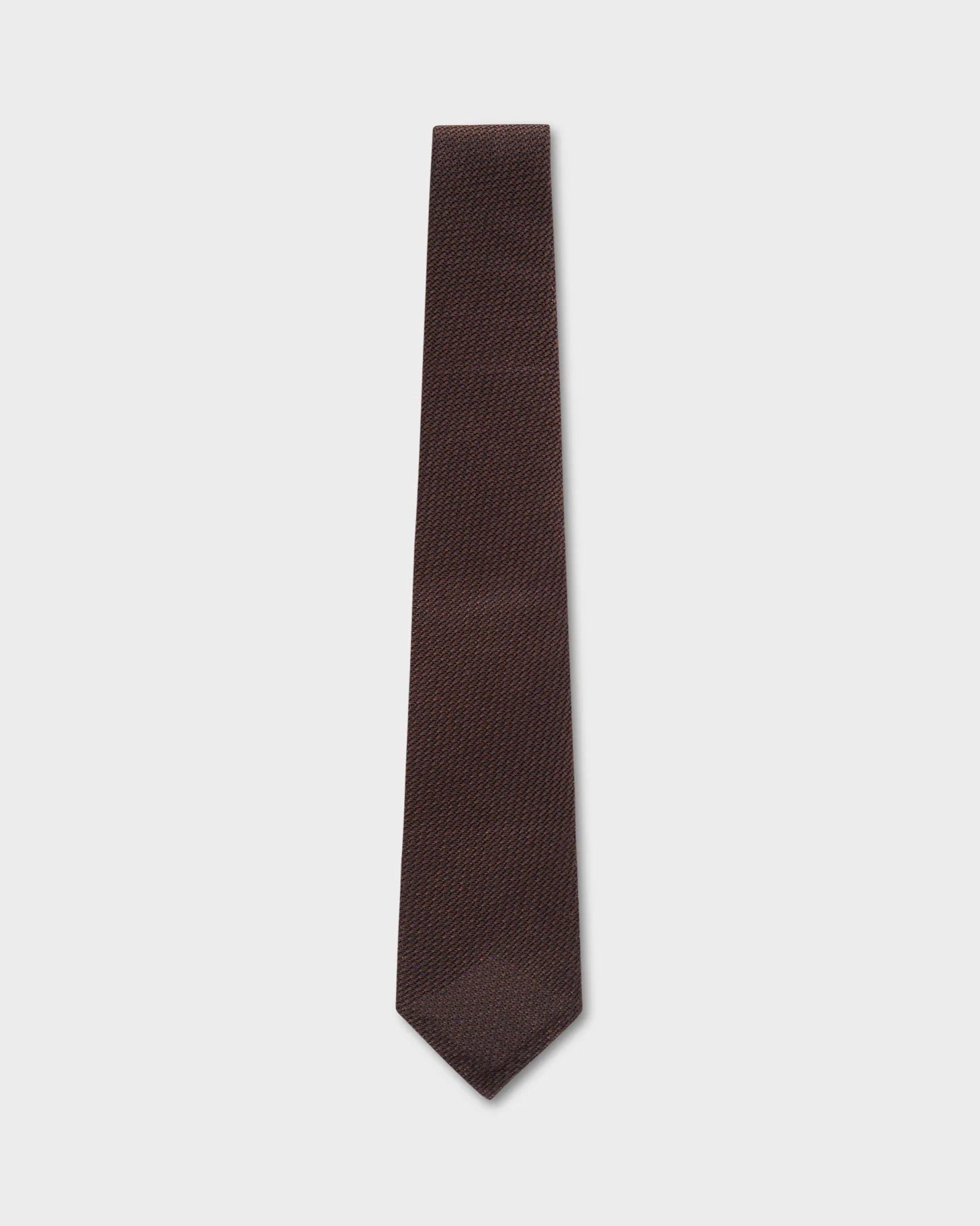 Brown And Navy Silk Gauze Tie