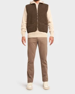 Brown Cotton Cord Vest