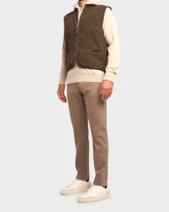 Brown Cotton Cord Vest
