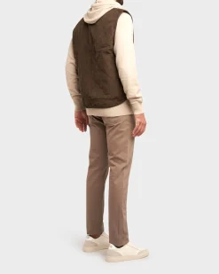 Brown Cotton Cord Vest