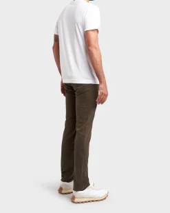 Brown Lightweight Cotton Stretch Trousers