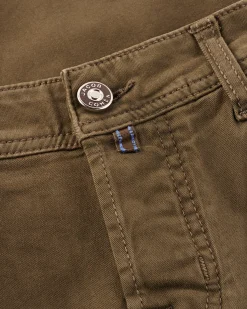 Brown Lightweight Cotton Stretch Trousers