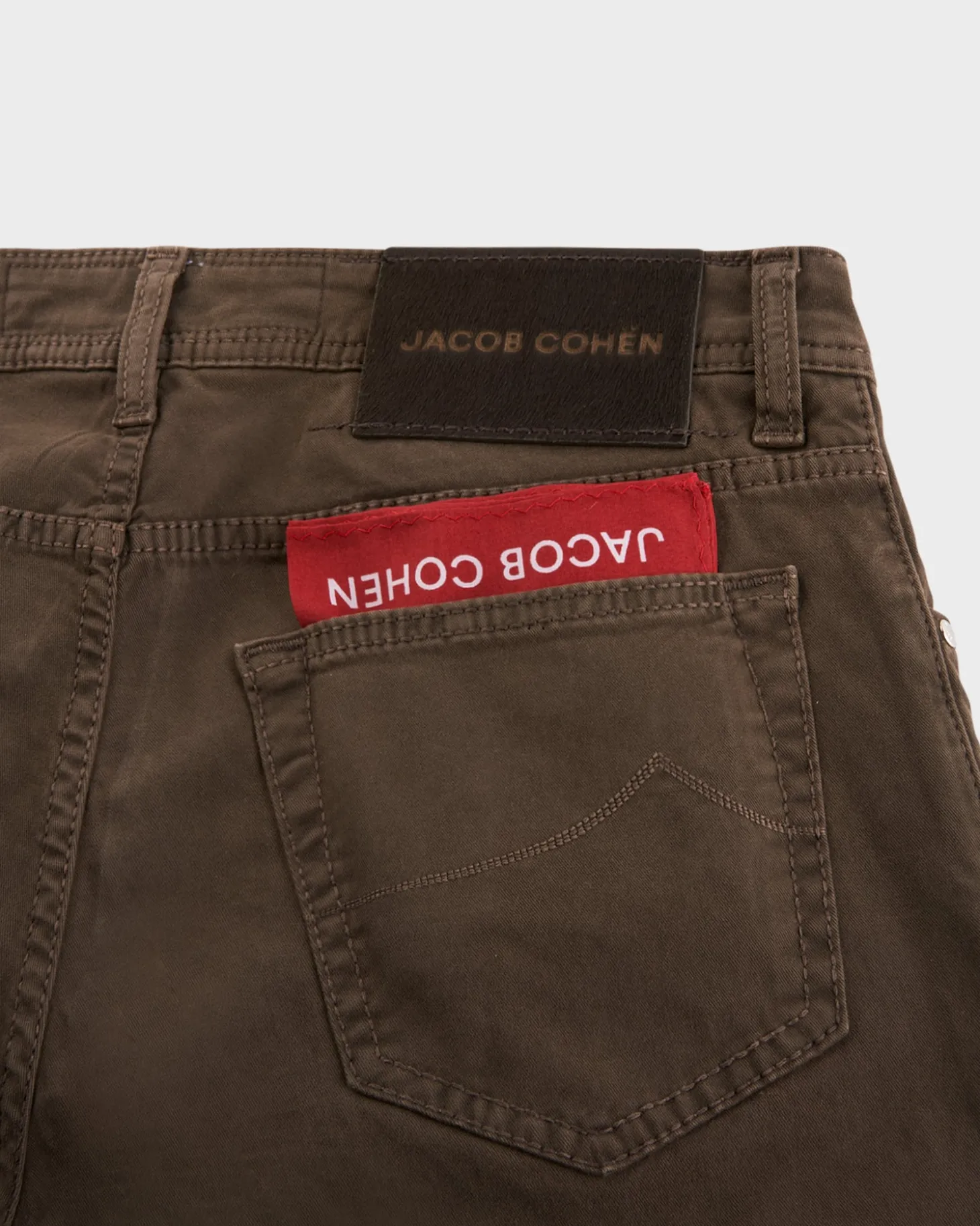 Brown Lightweight Cotton Stretch Trousers