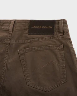 Brown Lightweight Cotton Stretch Trousers