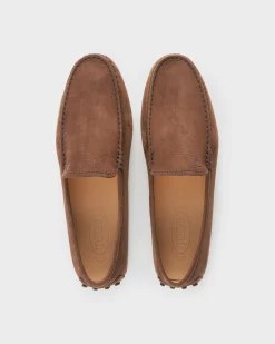 Brown Nubuck Gommino Driving Shoes