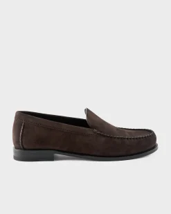 Brown Suede Boston Moccasins
