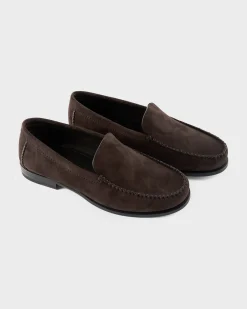 Brown Suede Boston Moccasins