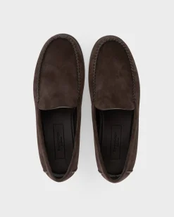 Brown Suede Boston Moccasins