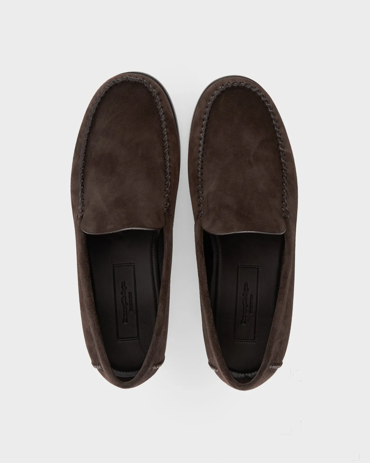 Brown Suede Boston Moccasins