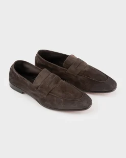 Brown Suede L'Asola Loafers