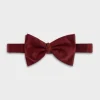 Burgundy Silk Bow Tie
