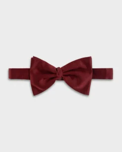 Burgundy Silk Bow Tie