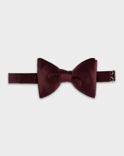 Burgundy Silk Bow Tie