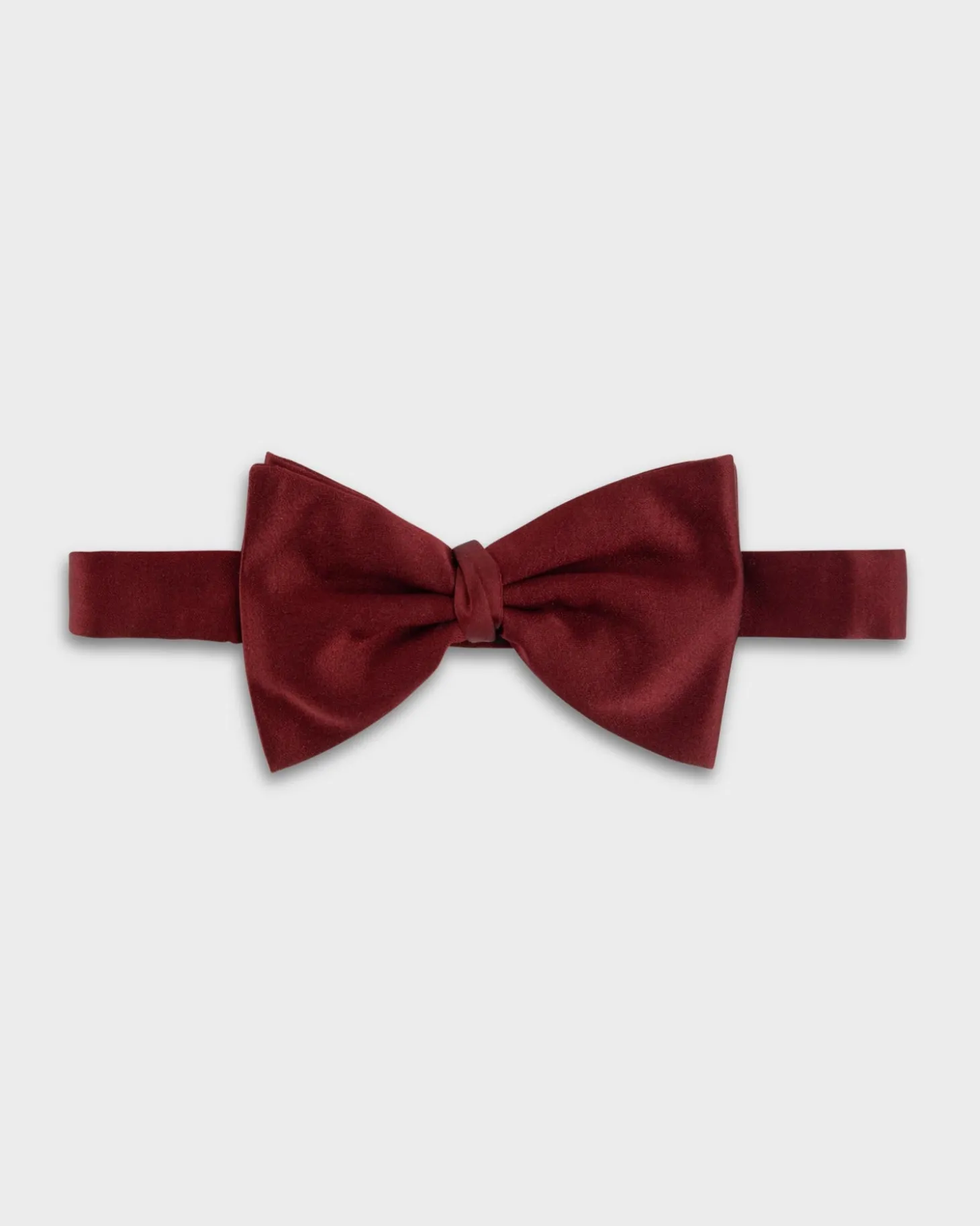 Burgundy Silk Bow Tie
