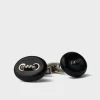 Cable Marine Link Black Agate Cufflinks