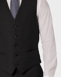 Charcoal Grey Soft Check Pattern Suit