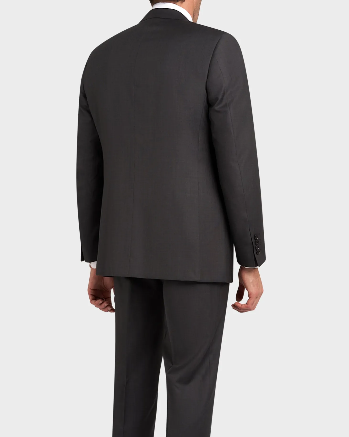 Charcoal With Blue Micro Pattern Wool Suit