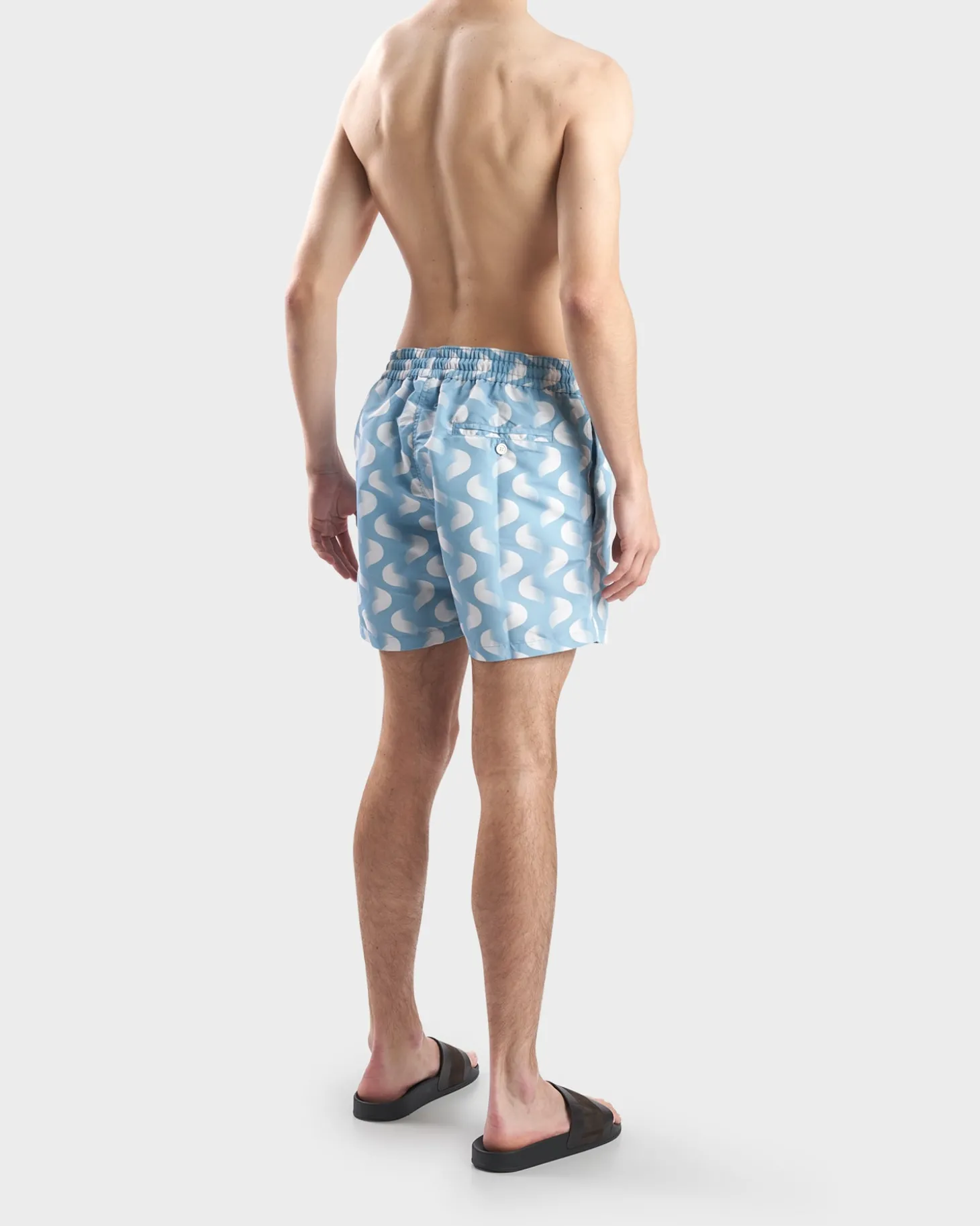 Cool Blue Copacabana Nuvem Print Sport Swim Short