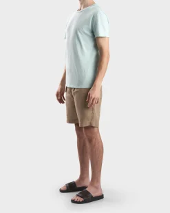 Cool Blue Lucio Linen Blend T-Shirt