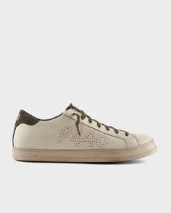 Cream And Olive John Sneakers