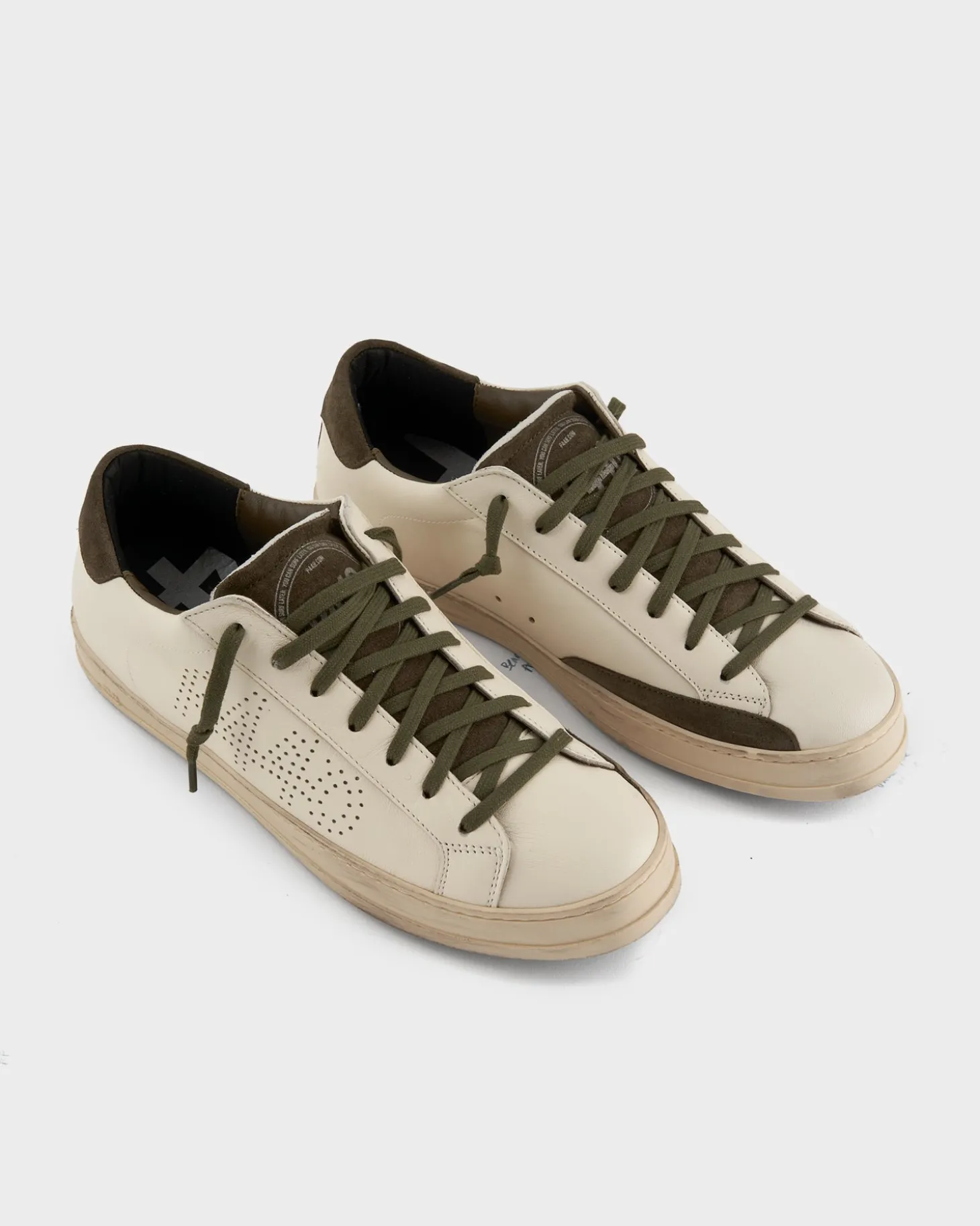 Cream And Olive John Sneakers