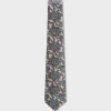 Cream Paisley Silk Linen Tie