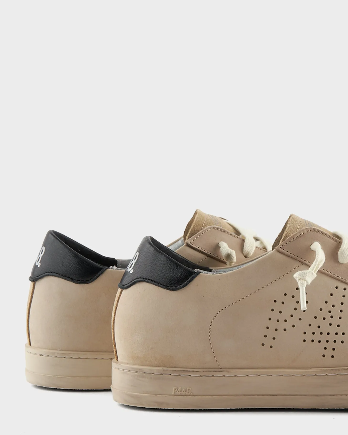 Cream With Black Mex John Sneakers