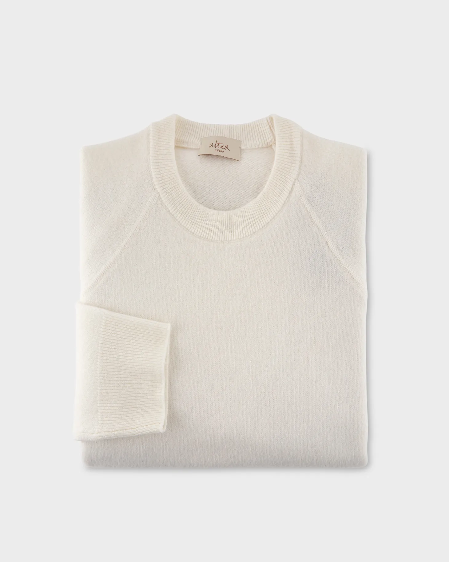 Cream Wool Cashmere Knit Sweater