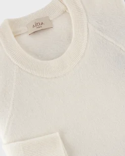 Cream Wool Cashmere Knit Sweater