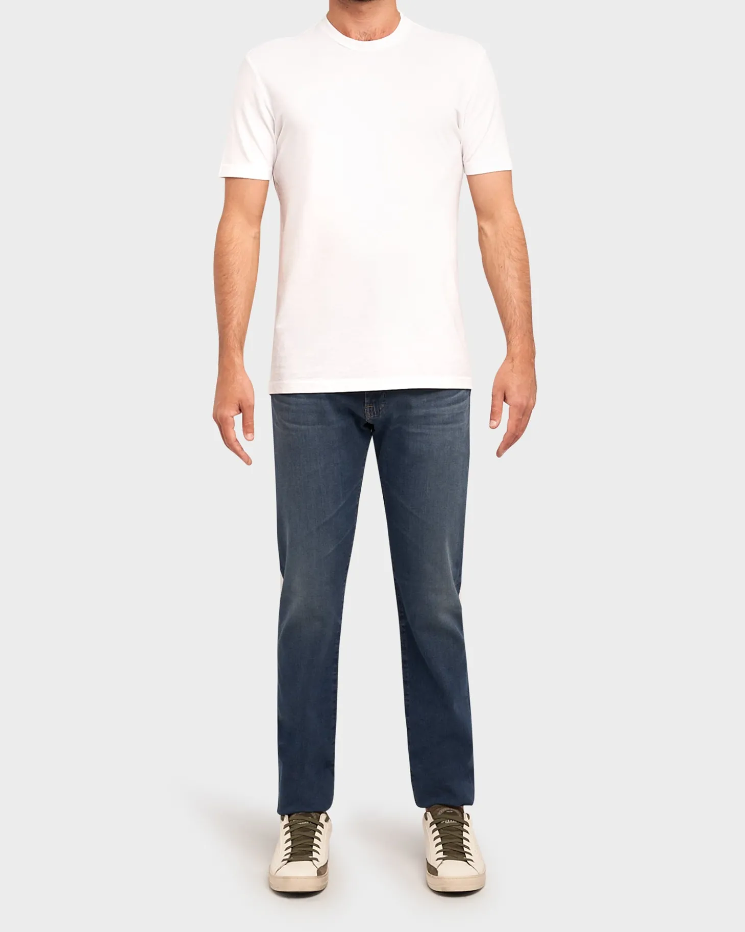 Dark Blue Aged Denim Tellis Slim Fit Jeans