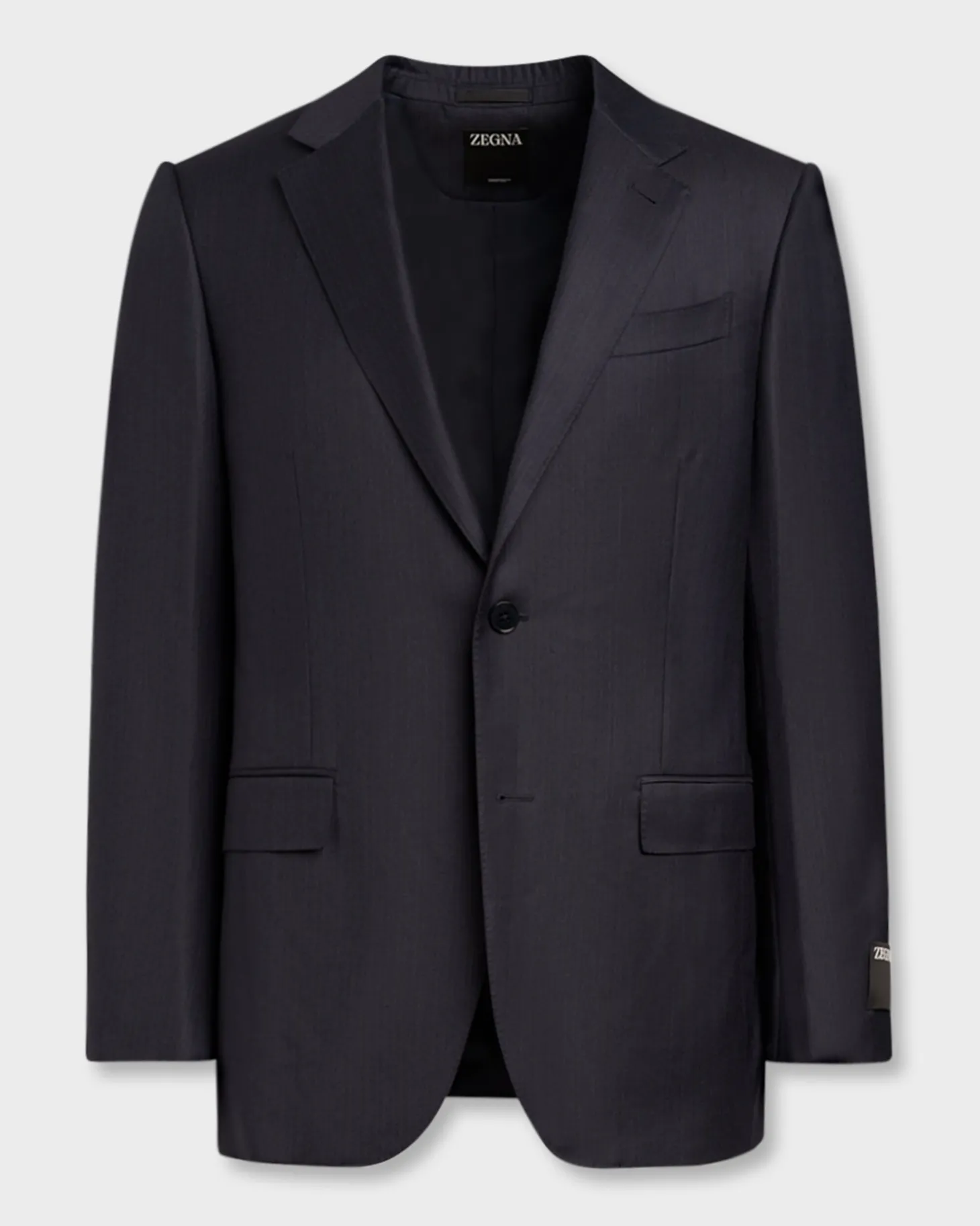Dark Blue Burgundy Stripe Trofeo Wool Suit