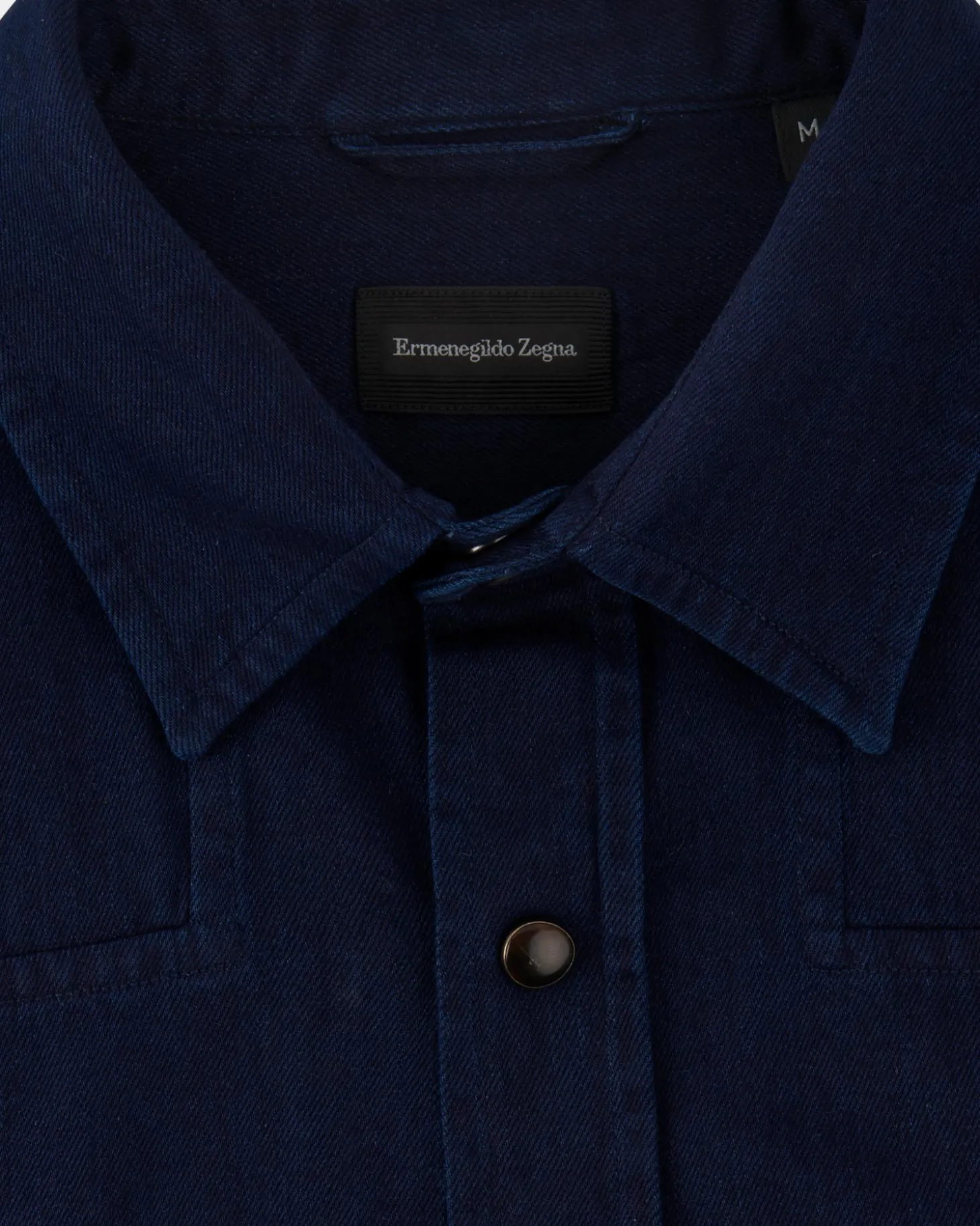 Dark Blue Denim Cotton Overshirt