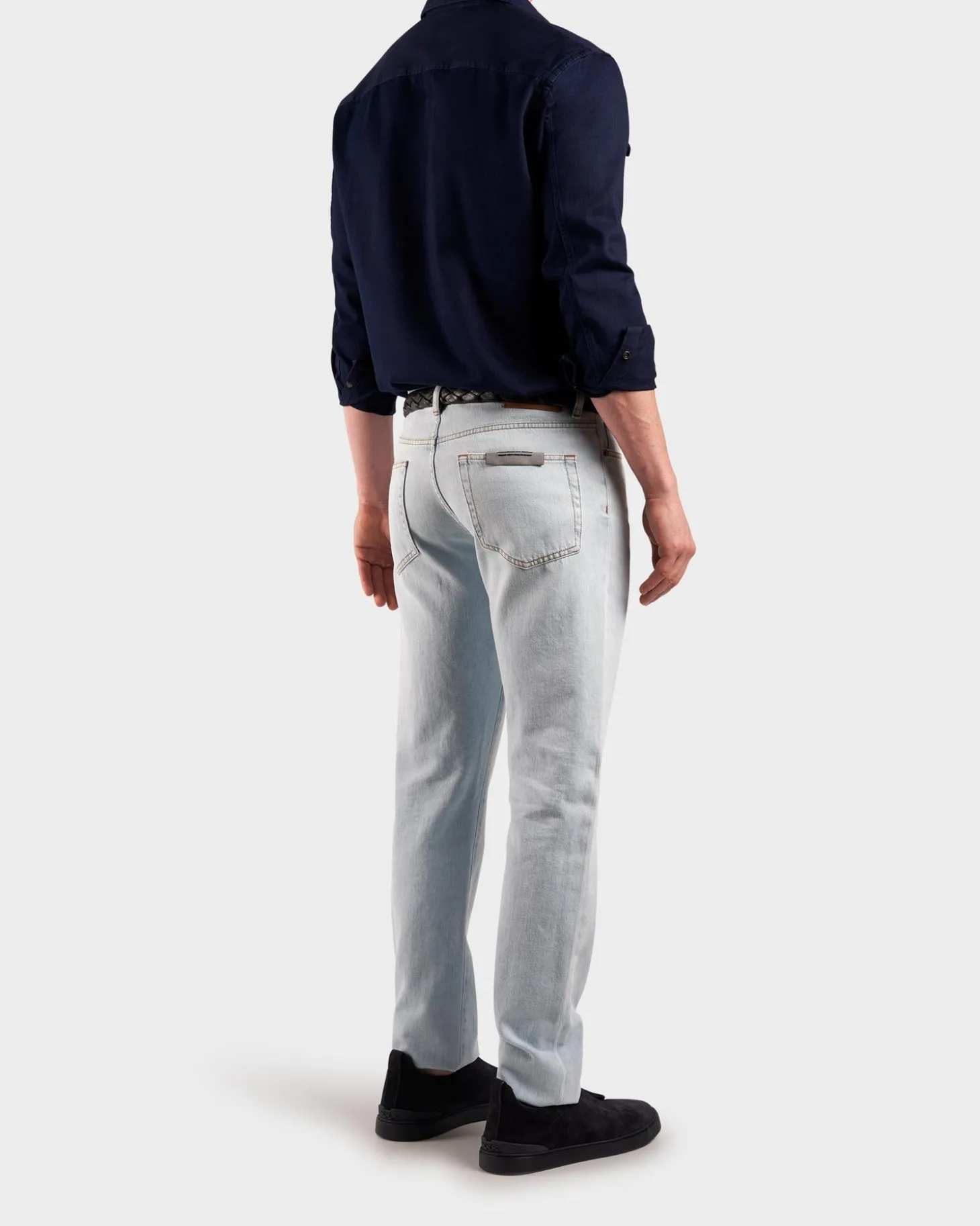 Dark Blue Denim Cotton Overshirt