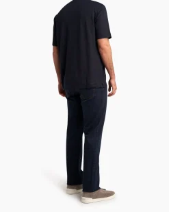 Dark Blue Linen Jersery T-Shirt