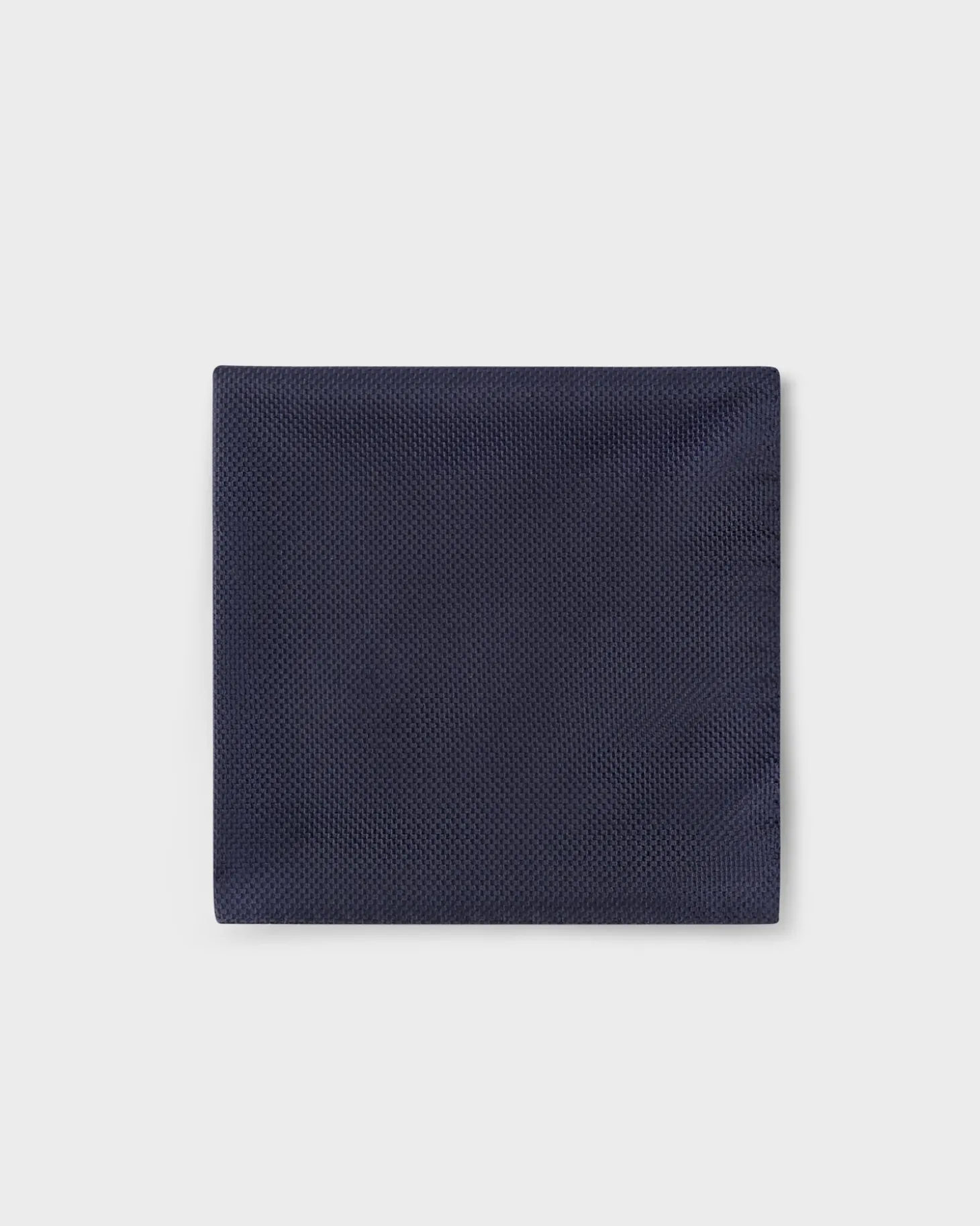 Dark Blue Silk Microtexture Pocket Square