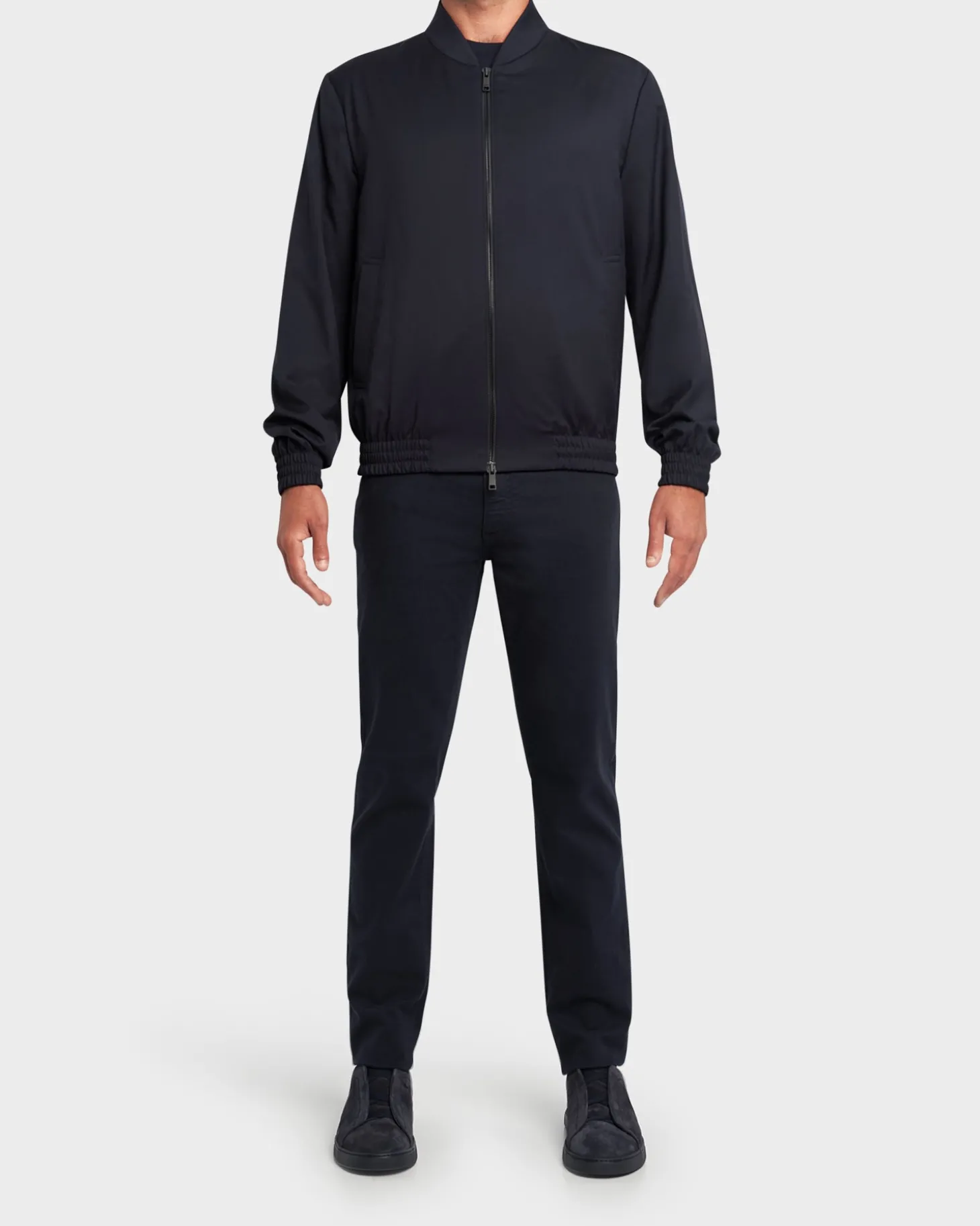Dark Blue Technical Bomber Jacket