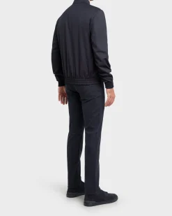 Dark Blue Technical Bomber Jacket