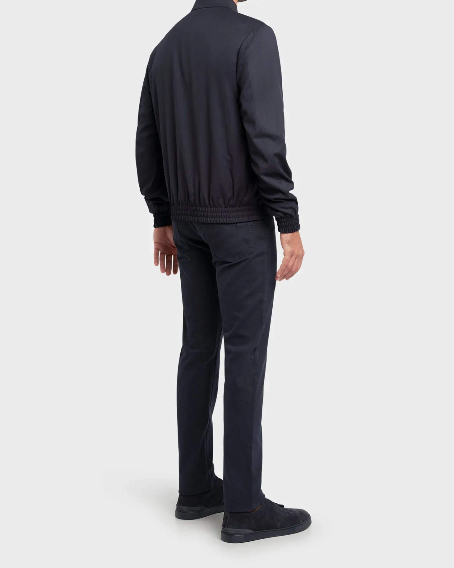 Dark Blue Technical Bomber Jacket