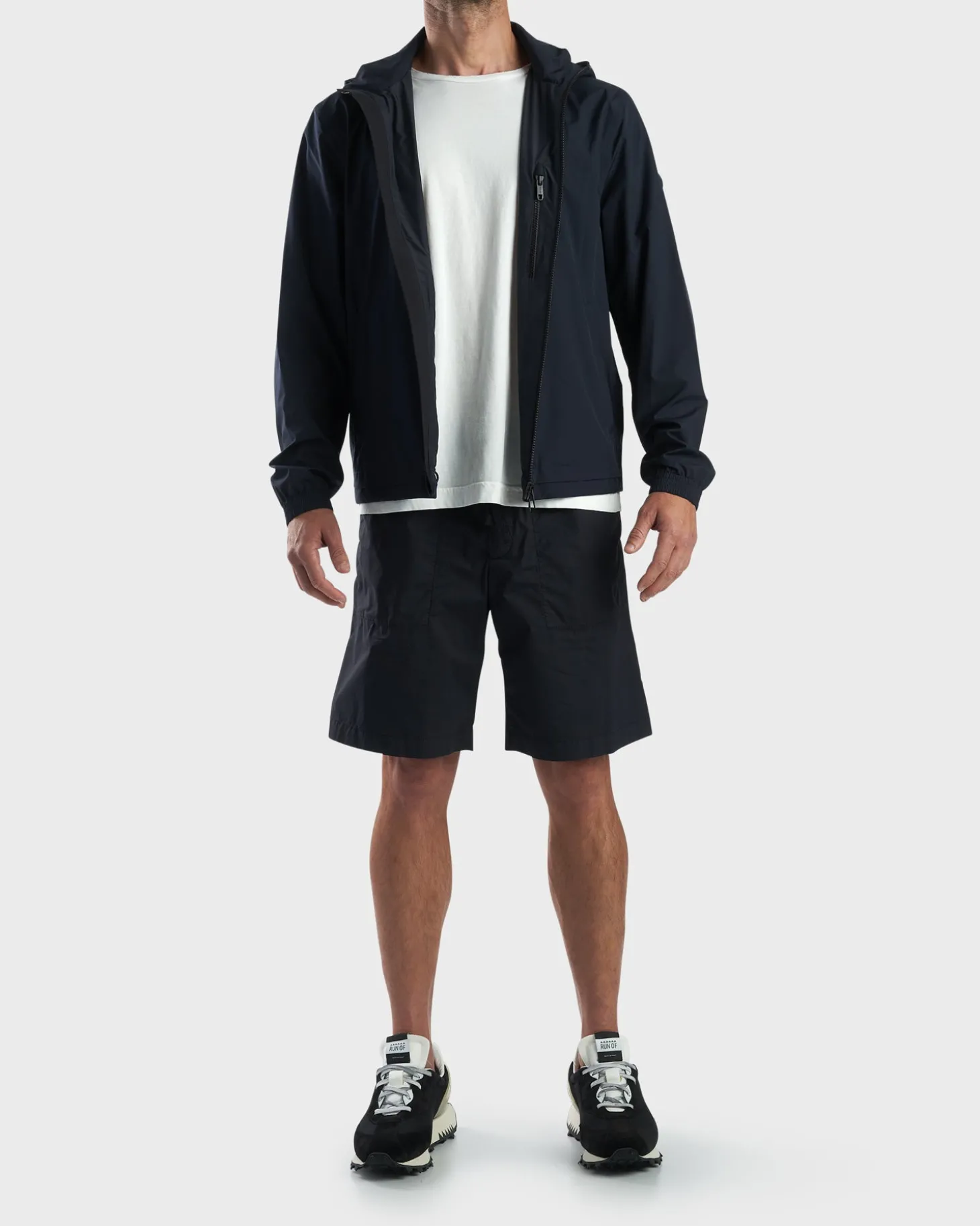 Dark Blue Technical Foldable Jacket