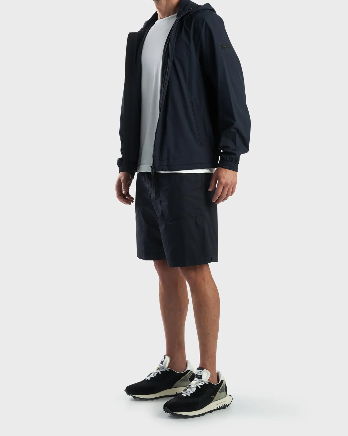 Dark Blue Technical Foldable Jacket