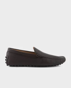 Dark Brown Leather Driving Shoes