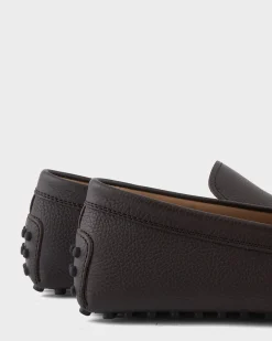 Dark Brown Leather Driving Shoes