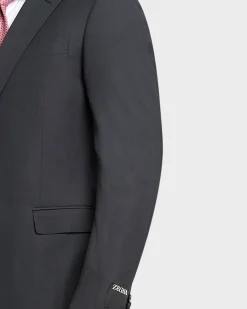 Dark Gunmetal Microstructure Wool Suit