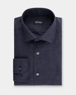 Dark Indigo Linen Shirt